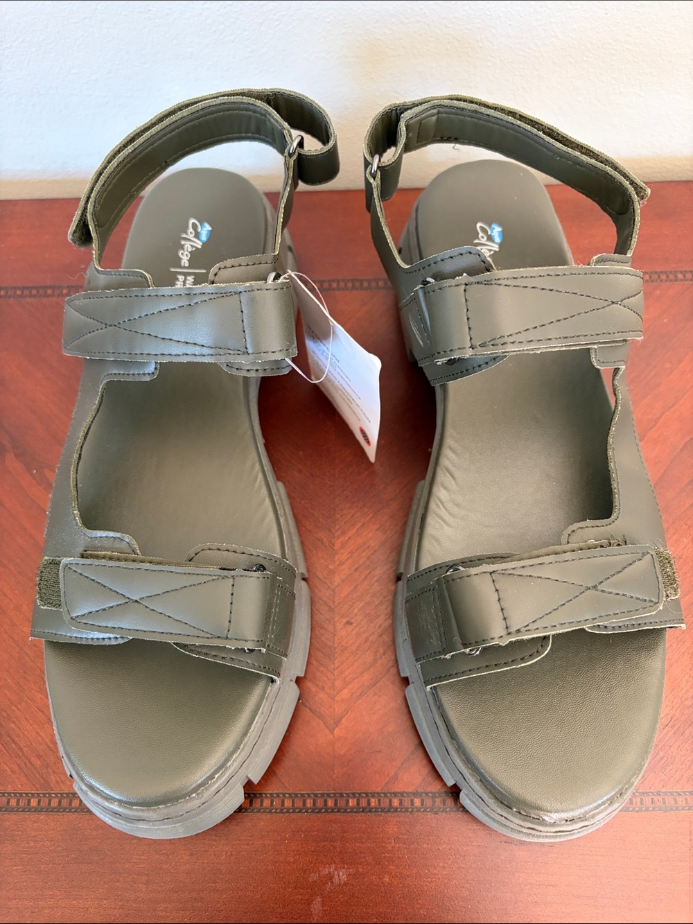 Aqua College Women’s Hippie Waterproof Strap Sandals - Olive